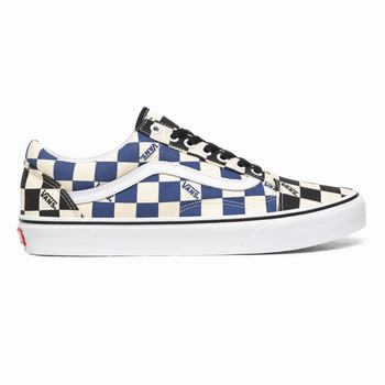 Damske Tenisky Vans Big Check Old Skool Čierne/Námornícka Modrá VA06GYDZM